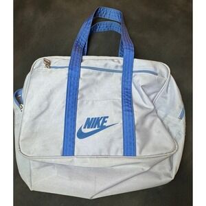 Nike Vintage Duffle Bag Blue 90s Y2K Gym Travel Weekend Carryall Sportswear Bag